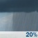 Friday: A slight chance of rain showers between 7am and 1pm. Mostly sunny, with a high near 77. North wind 5 to 10 mph. Chance of precipitation is 20%. New rainfall amounts less than a tenth of an inch possible. Friday: Slight Chance Rain Showers